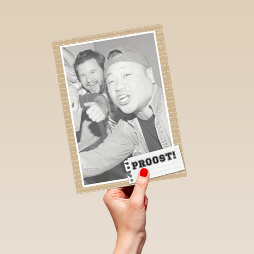 fotokaart staand proost