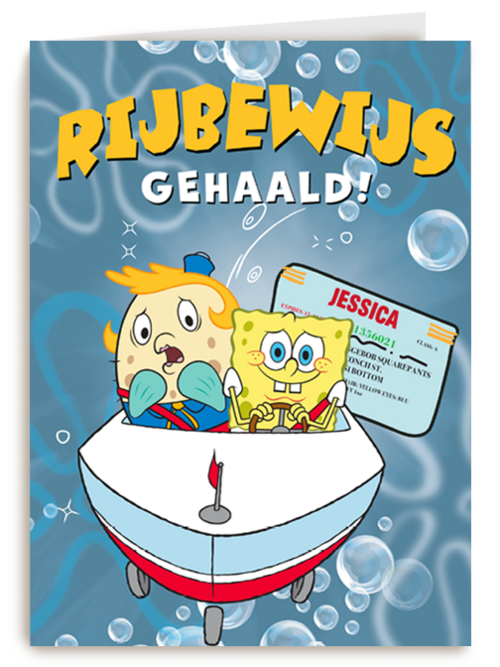 Spongebob Rijbewijs gehaald