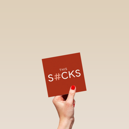 Sterktekaart this sucks rood gezakt