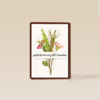 Trouwdagkaart Boeket bloemen Gefeliciteerd met jullie trouwdag