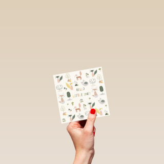 Geboorte felicitatie design met vos