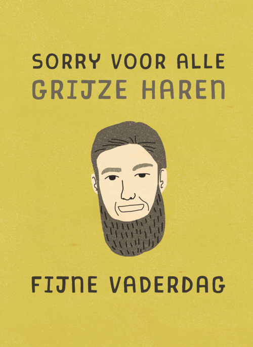 Houten Kaart Vaderdag | Hallmark | Houten Kaart Hallmark | Vaderdag | Vaderdag Kaart Grijze Haren