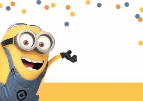 Despicable Me minion dave met bril Gefelicitieerd
