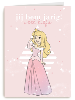 prinses kaart jij bent jarig veel liefs doornroosje