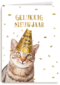 nieuwjaar kaart kat gelukkig nieuwjaar