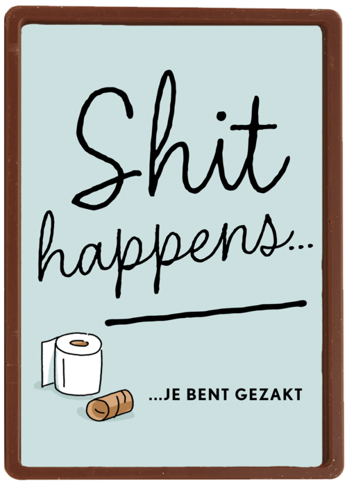 Chocolade Kaart Diploma | Hallmark | Chocolade Kaart Hallmark | Diploma | Shit Happens Gezakt