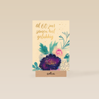 Huwelijkskaart al 60 jaar samen heel gelukkig
