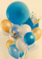 van harte met deze blauwe ballonnen