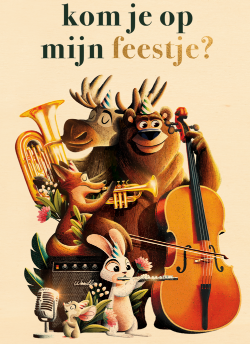 Houten Kaart Verjaardagsfeest Kinderfeest Feest | Folio Kom Je Op Mijn Feestje Uitnodiging