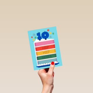 Hiep Hiep Hoera 10 jaar jongen