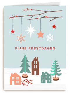 zakelijke kerstkaart sneeuwlandschap