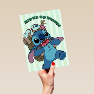 Stitch Aloha op kamp kaart