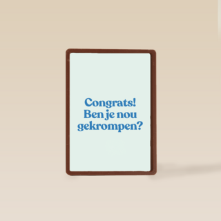 verjaardag kaart man ben je nou gekrompen