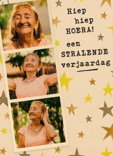 Een stralende verjaardag fotokaart