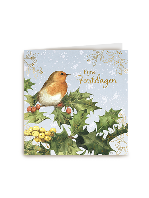 Kerstkaart Hallmark | Marjolein Bastin Fijne Feestdagen Vogel
