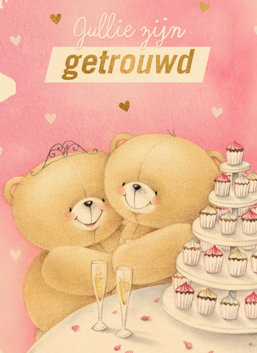 Houten Kaart Felicitatie Huwelijk | Houten Kaart Hallmark | Felicitatie Huwelijk | Trouwkaart Forever Friends Jullie Zijn Getrouwd