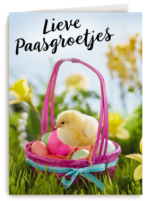lieve paasgroetjes met mand