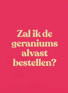 verjaardag kaart andc zal ik de geraniums alvast bestellen