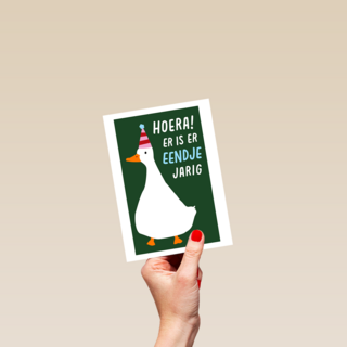Verjaardagskaart Er Is Er Eendje Jarig