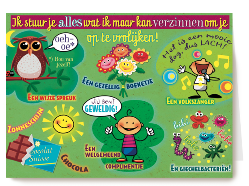 alles om je op te vrolijken kaart