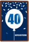 Verjaardagskaart leeftijden man 40 ballon
