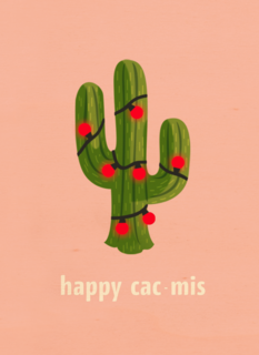 Kerstkaart happy cac mis