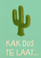 Verjaardagskaart Te laat Kak dus