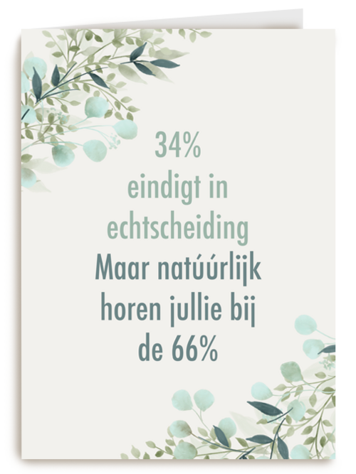 34 procent eindigt in echtscheiding