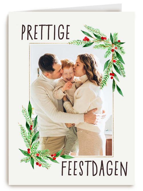 Kerstkaart foto klassiek kader