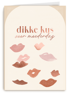 Moederdag Dikke Kus Beige