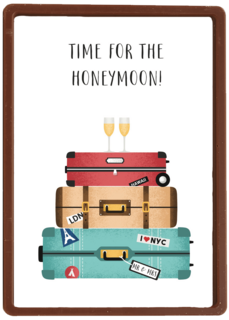 koffers voor huwelijksreis