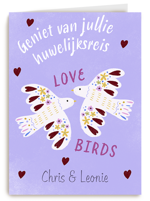 Kaart Hallmark | Huwelijksreis | Geniet Van Jullie Huwelijksreis Love Birds