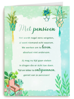 Pensioenkaart Geniet van je pensioen More than words