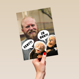 verjaardag kaart muppets foto waldorf statler