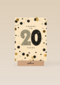 Verjaardagskaart leeftijden Cheers to 20 years wit en goud