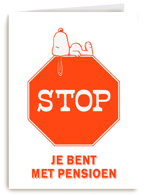 pensioen kaart snoopy stop