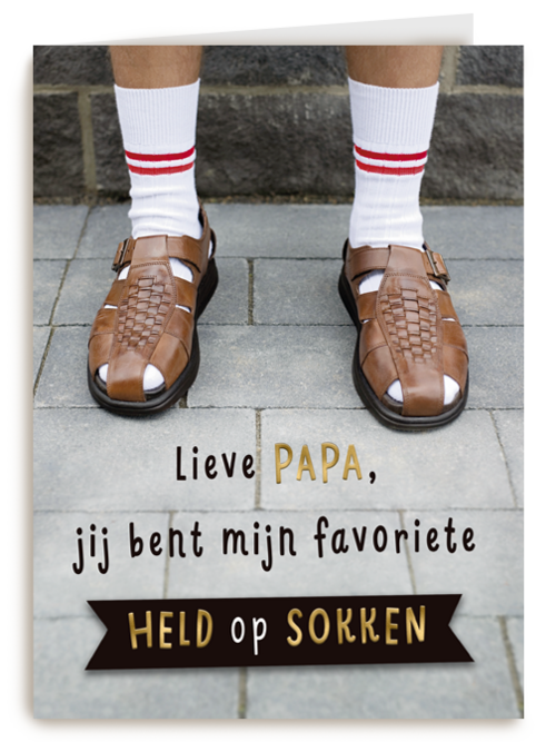 Papa jij bent mijn held op sokken