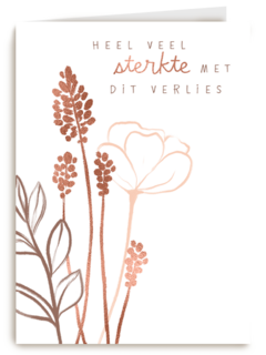 Condoleancekaart Heel veel sterkte met dit verlies