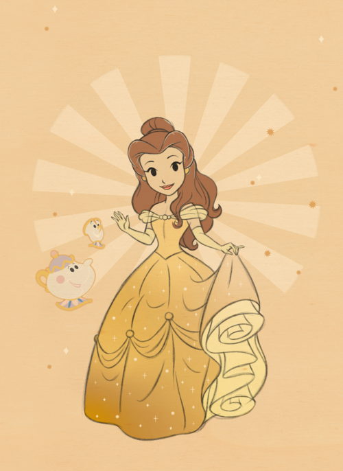 prinses kaart disney blanco belle