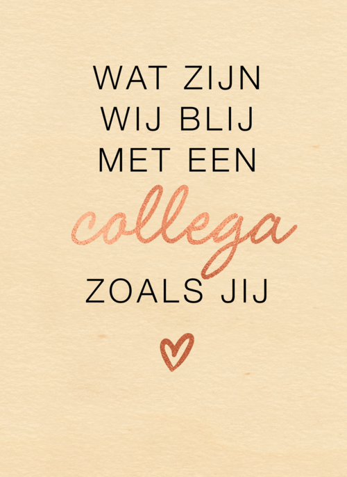 Houten Kaart | Bedankt Kaart Wat Zijn Wij Blij Met Een Collega Zoals Jij