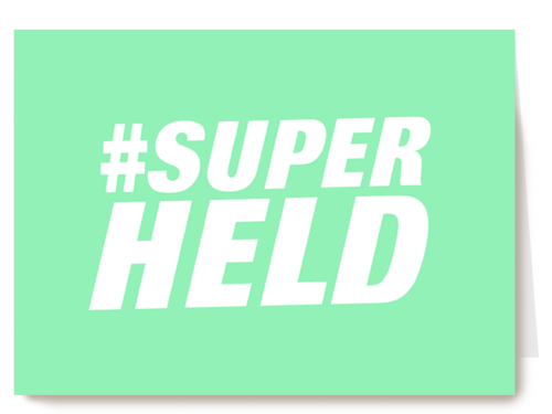Bedankt kaart thuiswerken superheld
