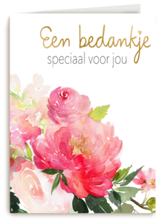 bedanktkaart een bedankje speciaal voor jou
