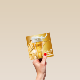 schol op jouw verjaardag met een pintje