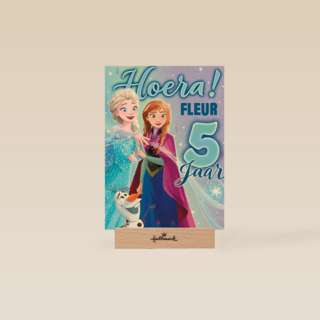 Frozen verjaardagskaart 5 jaar