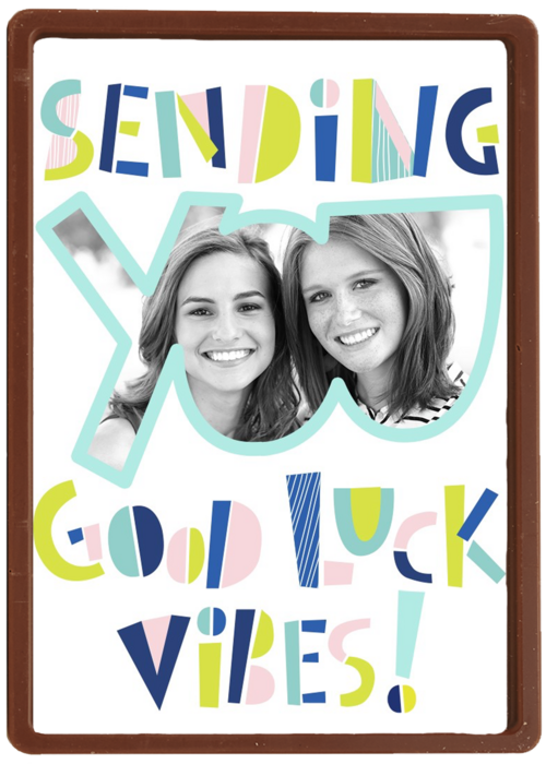 Chocolade Kaart | Hallmark | Sending You Good Luck Vibes Met Foto