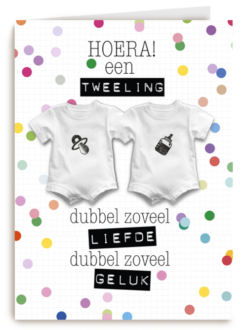 hoera dubbel zoveel liefde en geluk