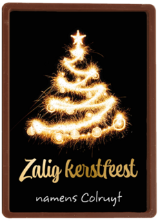 kerstkaart lichtgevende kerstboom zakelijk