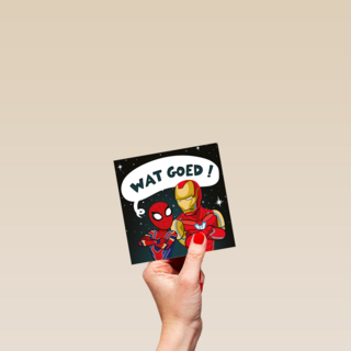 Compliment kaart Avengers Wat goed