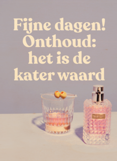 kerstkaart andc hip fijne dagen onthoud het is de kater waard