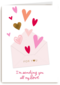 Valentijnskaart Romantisch hartjes for you